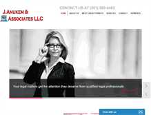 Tablet Screenshot of janukemlaw.com